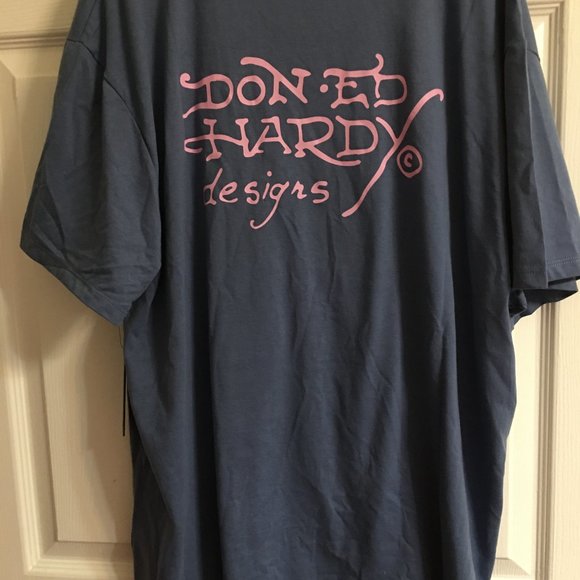 Ed Hardy Serpent & Skull XL Gray T Shirt XL  Box TS1 - Picture 4 of 10